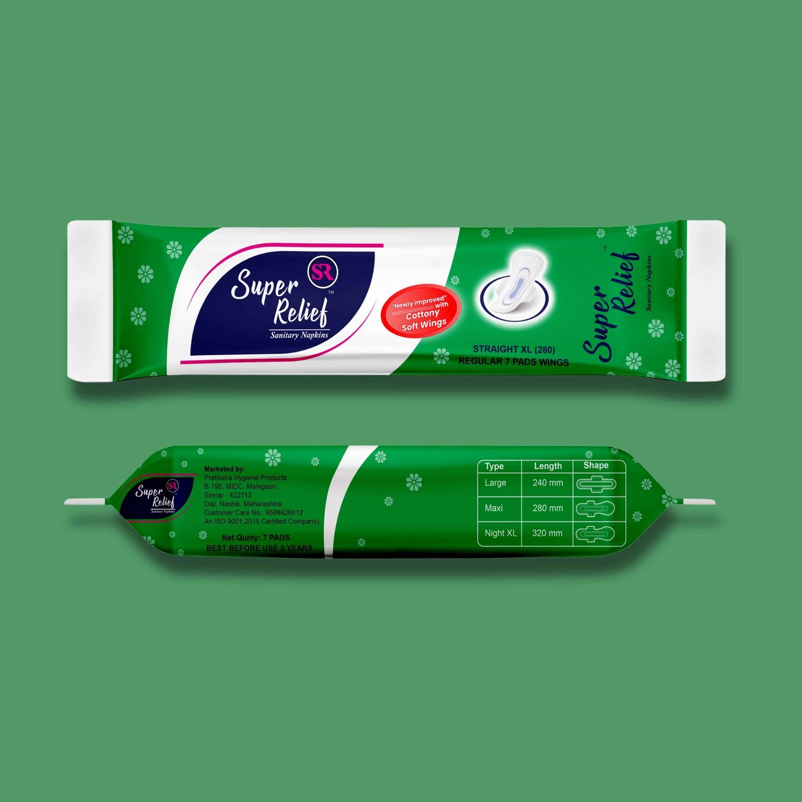 Super Relief Straight XL Sanitary Napkins